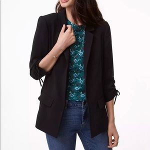LOFT Cinched 3/4 Sleeve Open Blazer